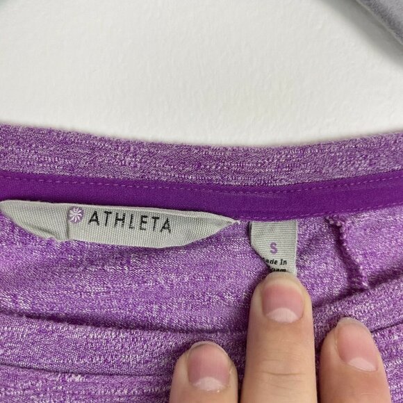 Athleta Long Sleeve Purple Workout Top Size Small - Picture 2 of 7